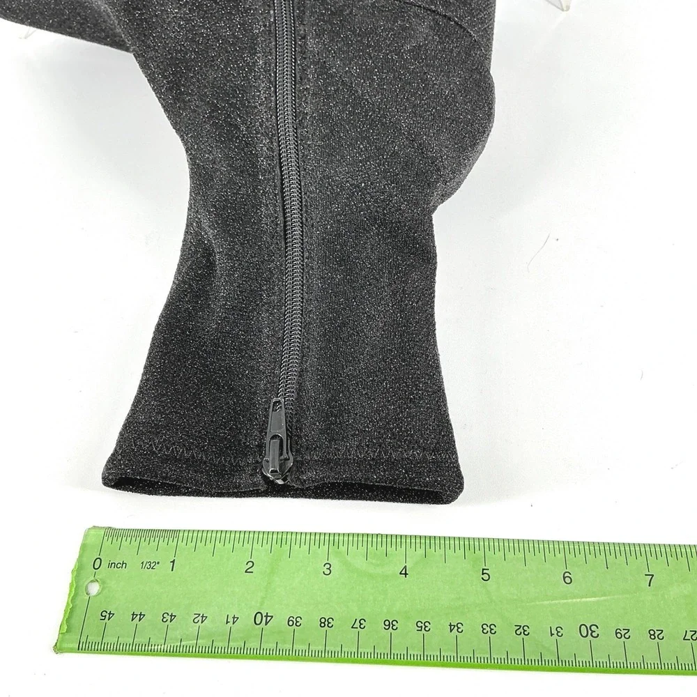 Abound Size 9 Black Glitter Platform Block Heel Sock Boots Square Toe